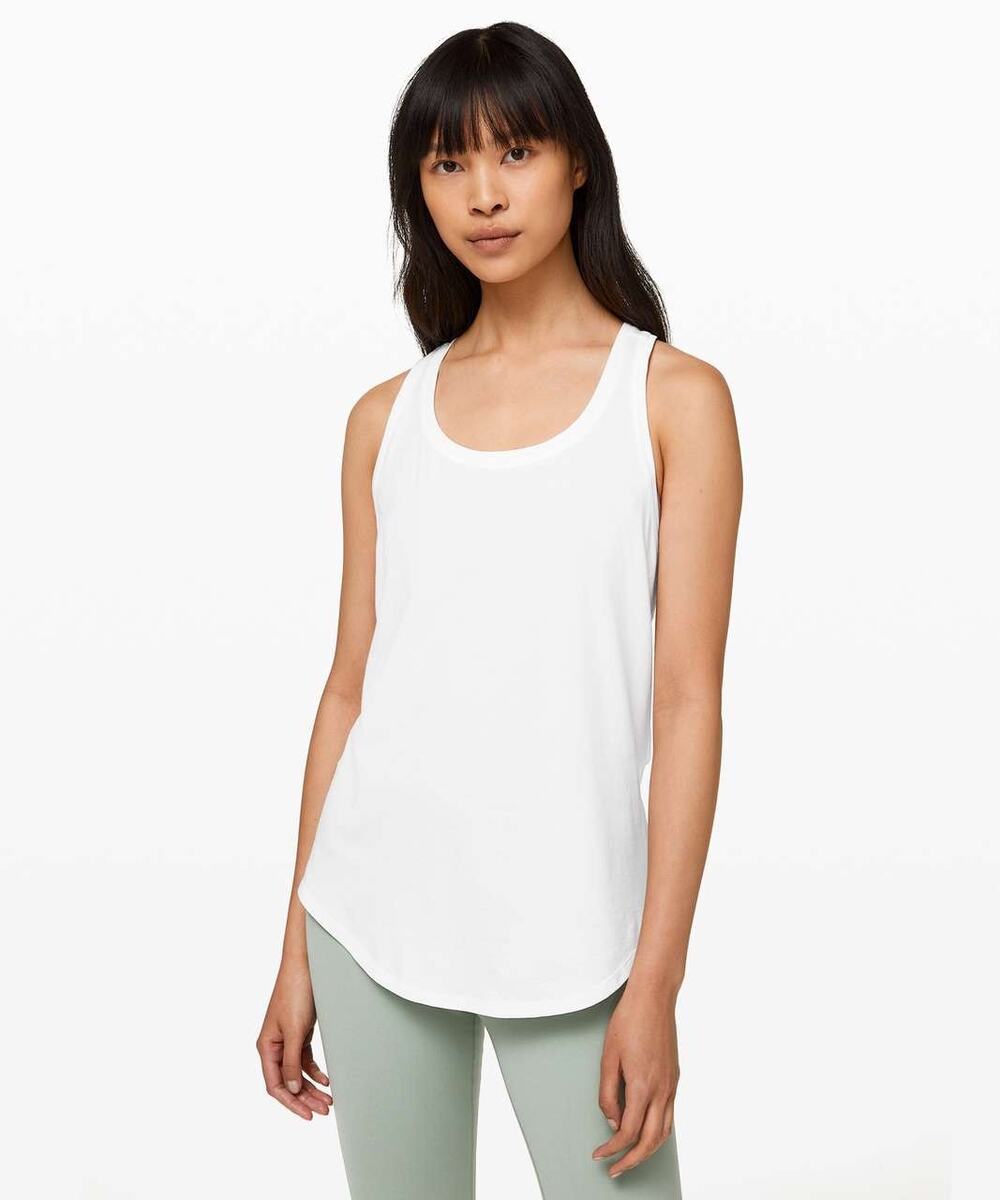 Lululemon Love Tank Pleated White Racerback Size 8